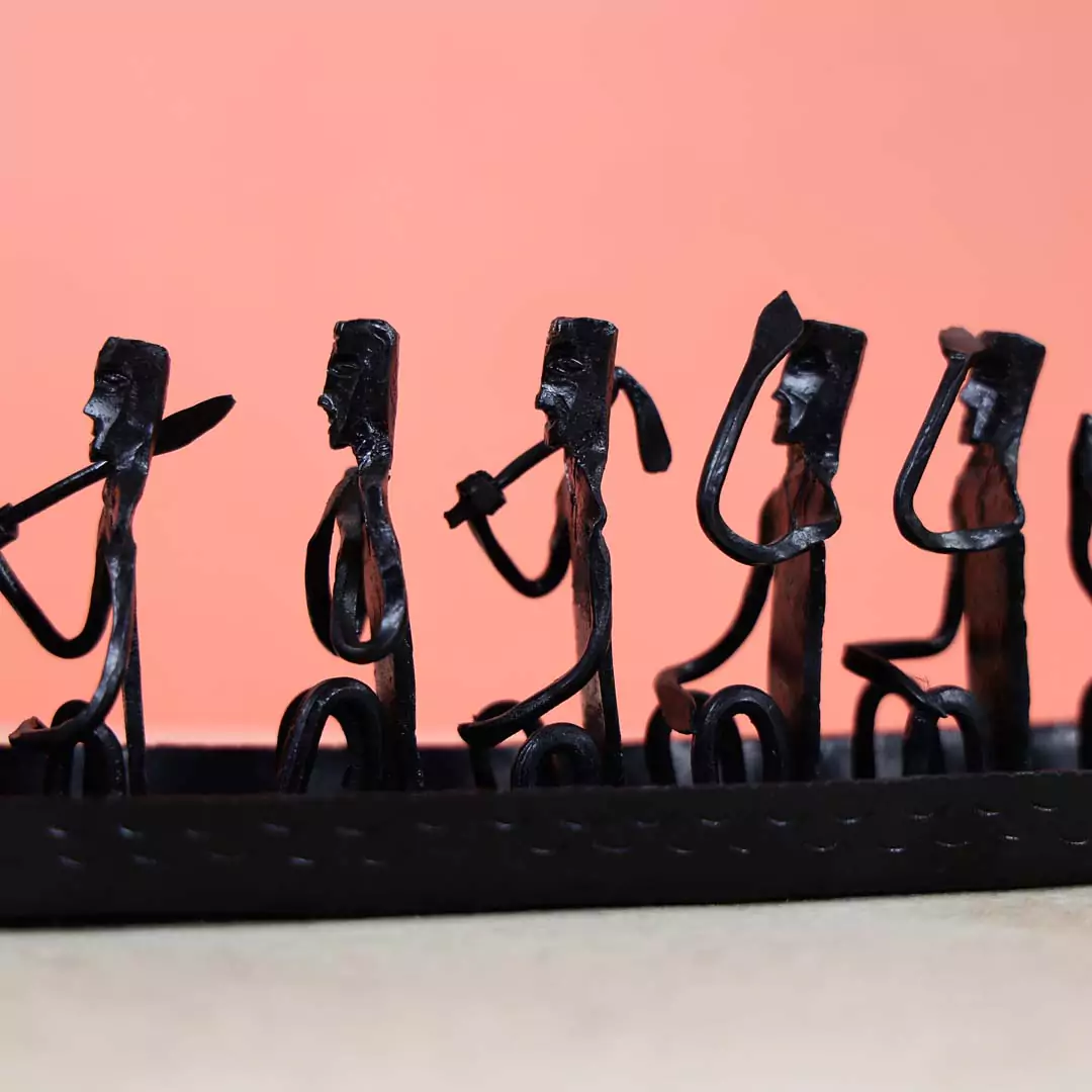 Bastar Art Tribal Racing Boat Table Decor - Image 4