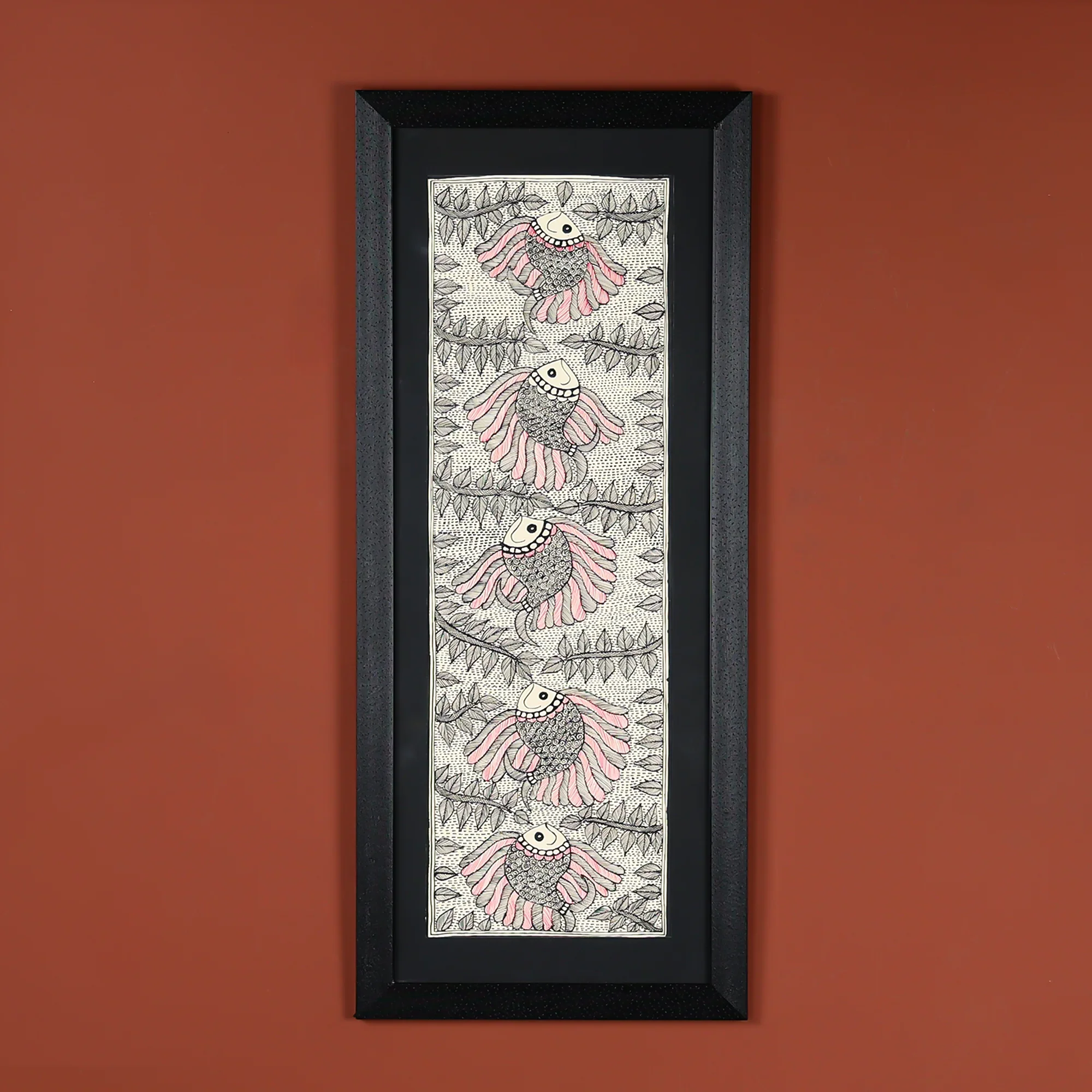 Beautiful Fish Hand-Painted Wall Art With Intricate Design - Image 2