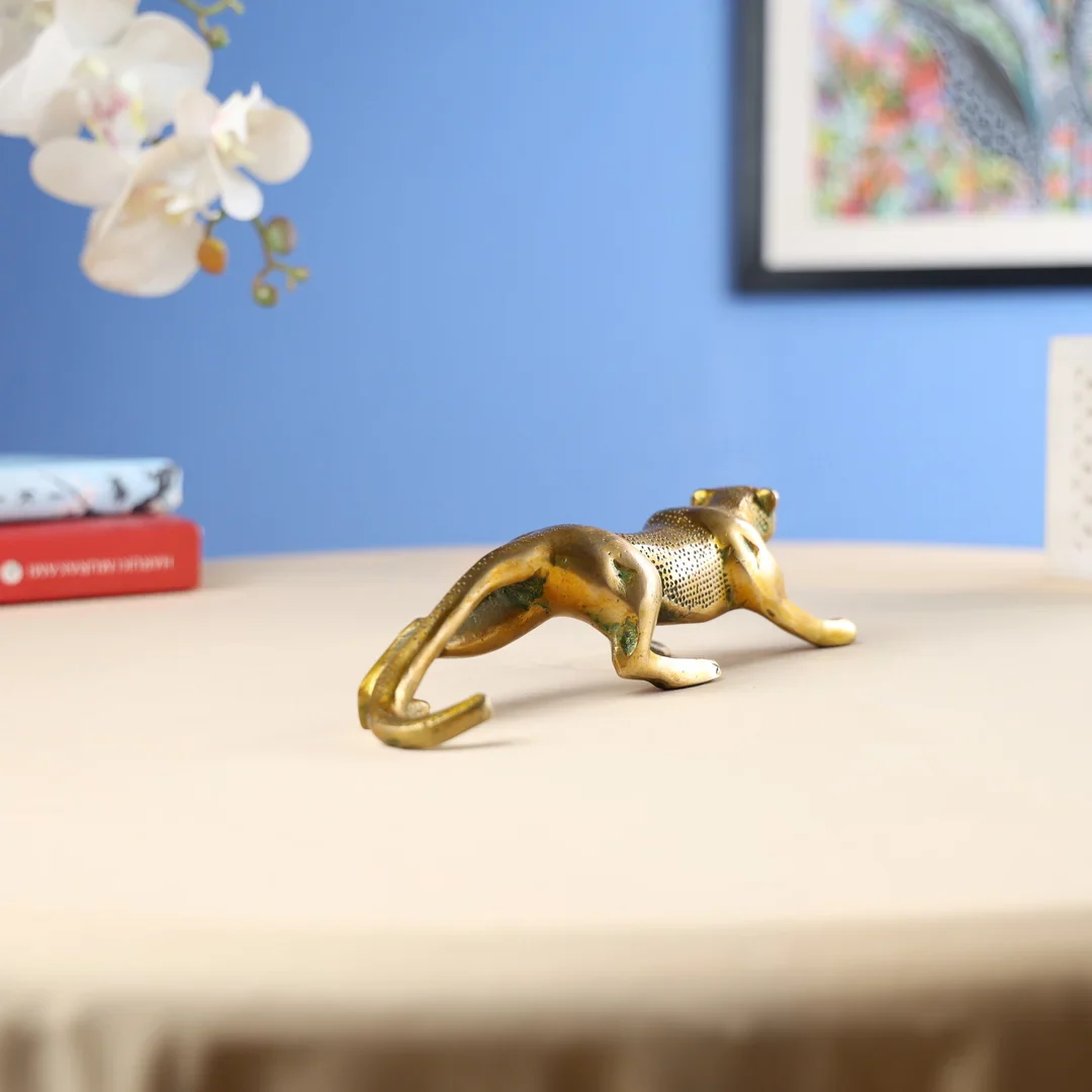 Brass Antique Jaguar - Image 3