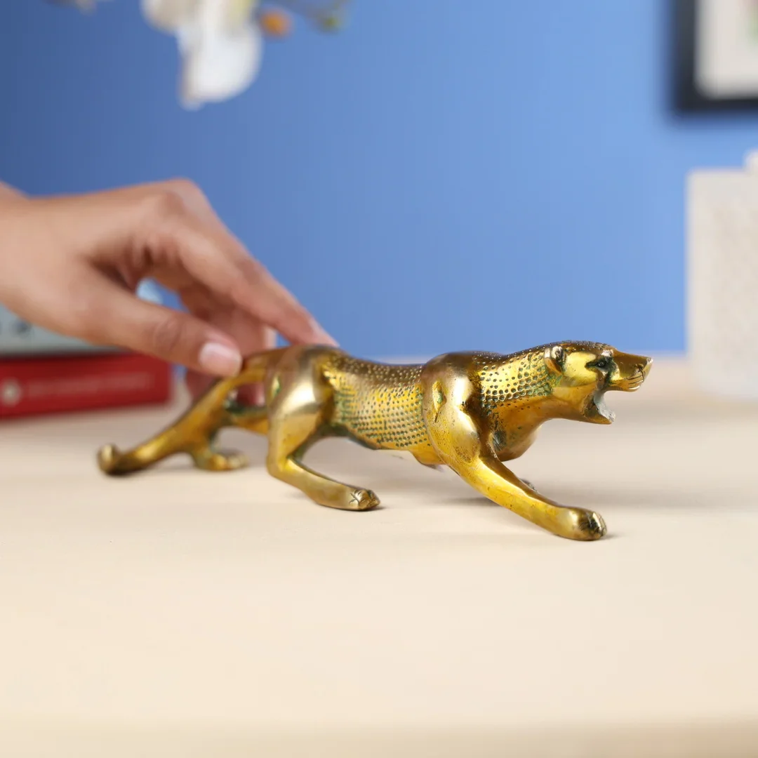 Brass Antique Jaguar - Image 4