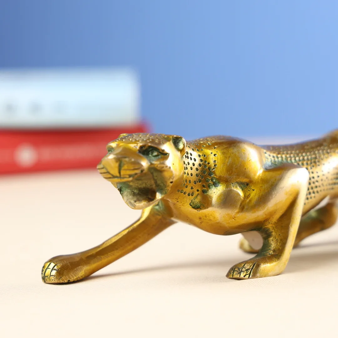 Brass Antique Jaguar - Image 5
