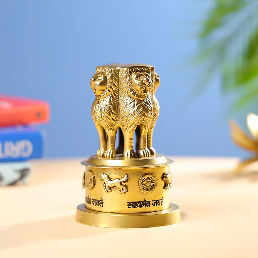 Brass Ashoka Emblem - Medium