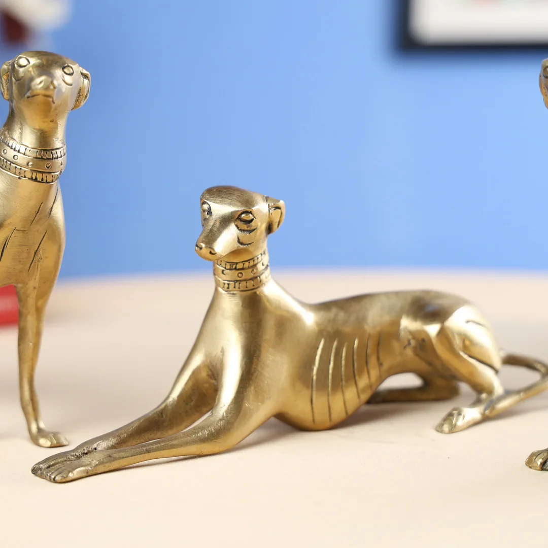 Brass Dog Family Set Of Three - Image 5