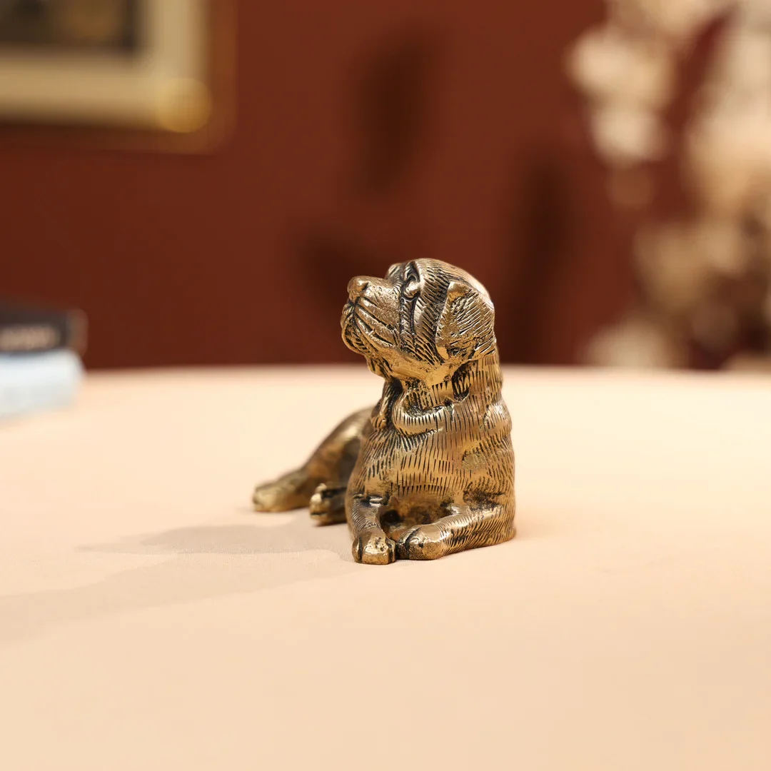 Brass Dog Seated Creature