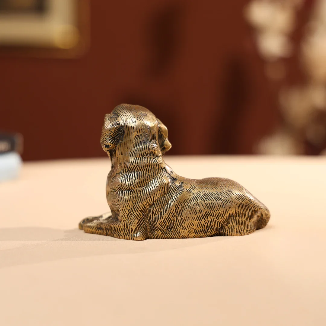 Brass Dog Seated Creature - Image 2