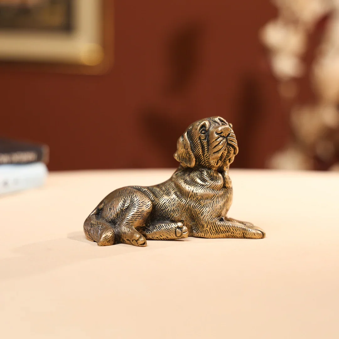 Brass Dog Seated Creature - Image 5