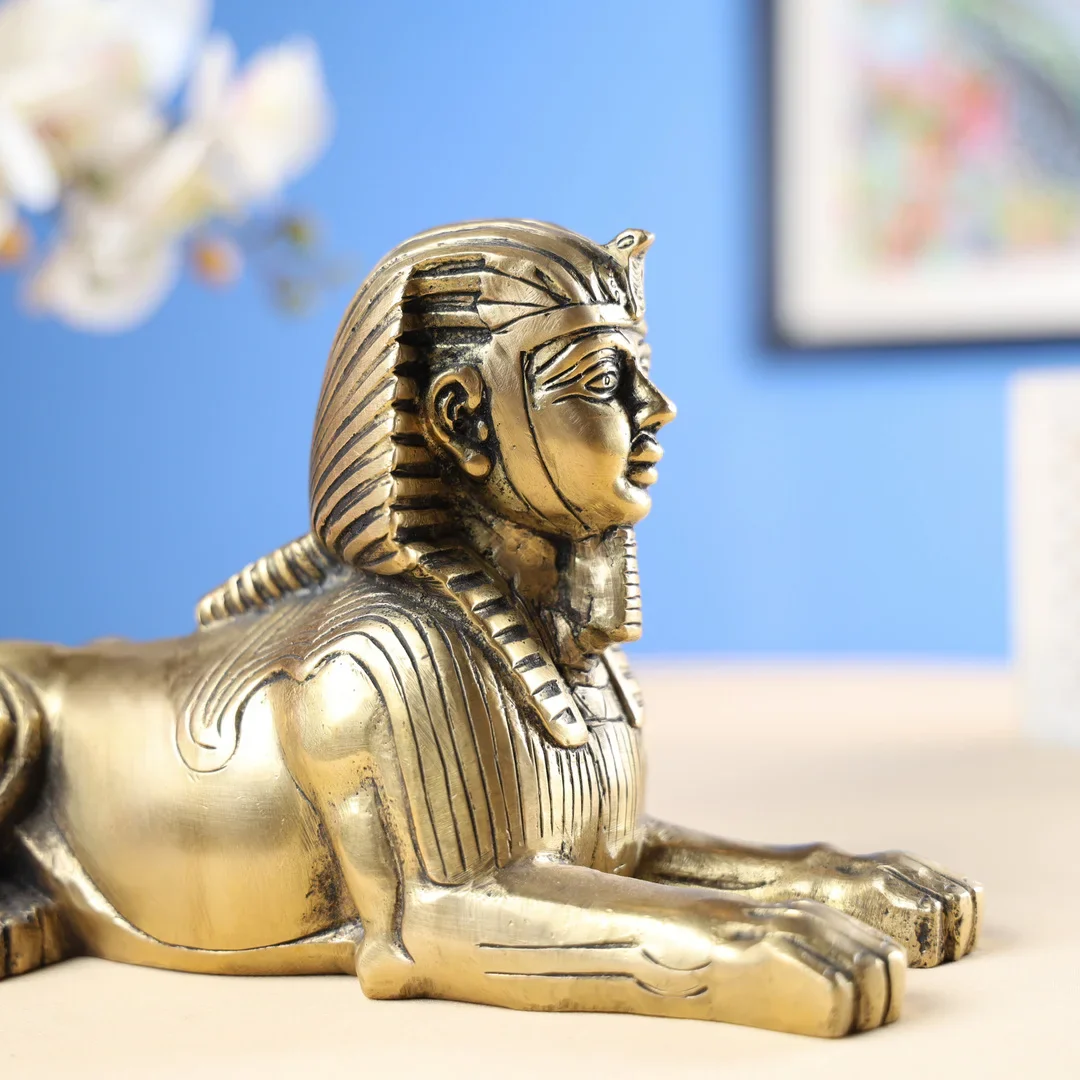 Brass Egyptian Lion - Image 5