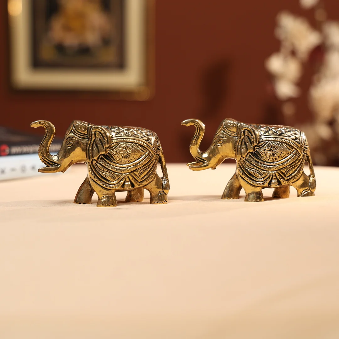 Brass Elephant Pair - Image 4