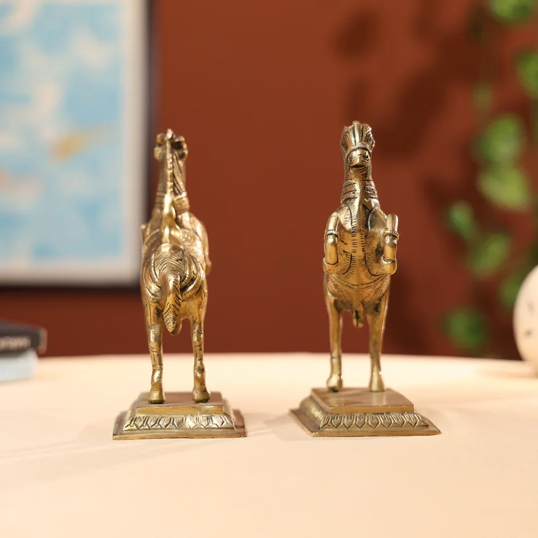 Brass Galloping Horse Set of Two