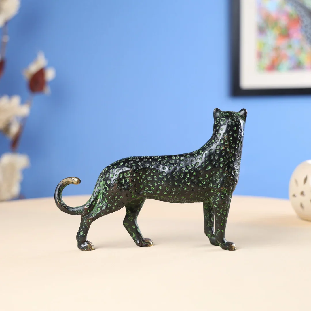Brass Green Coloured Jaguar - Image 2