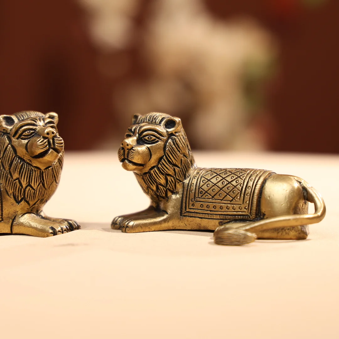 Brass Lion Family of Two - Image 4