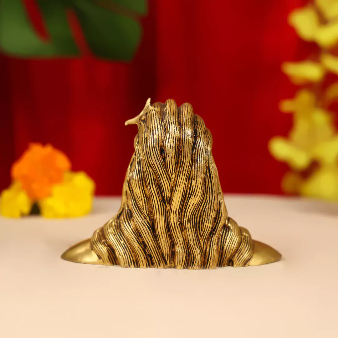 4.5" Brass Lord Adiyogi Shiva Bust W/O Base - Image 4