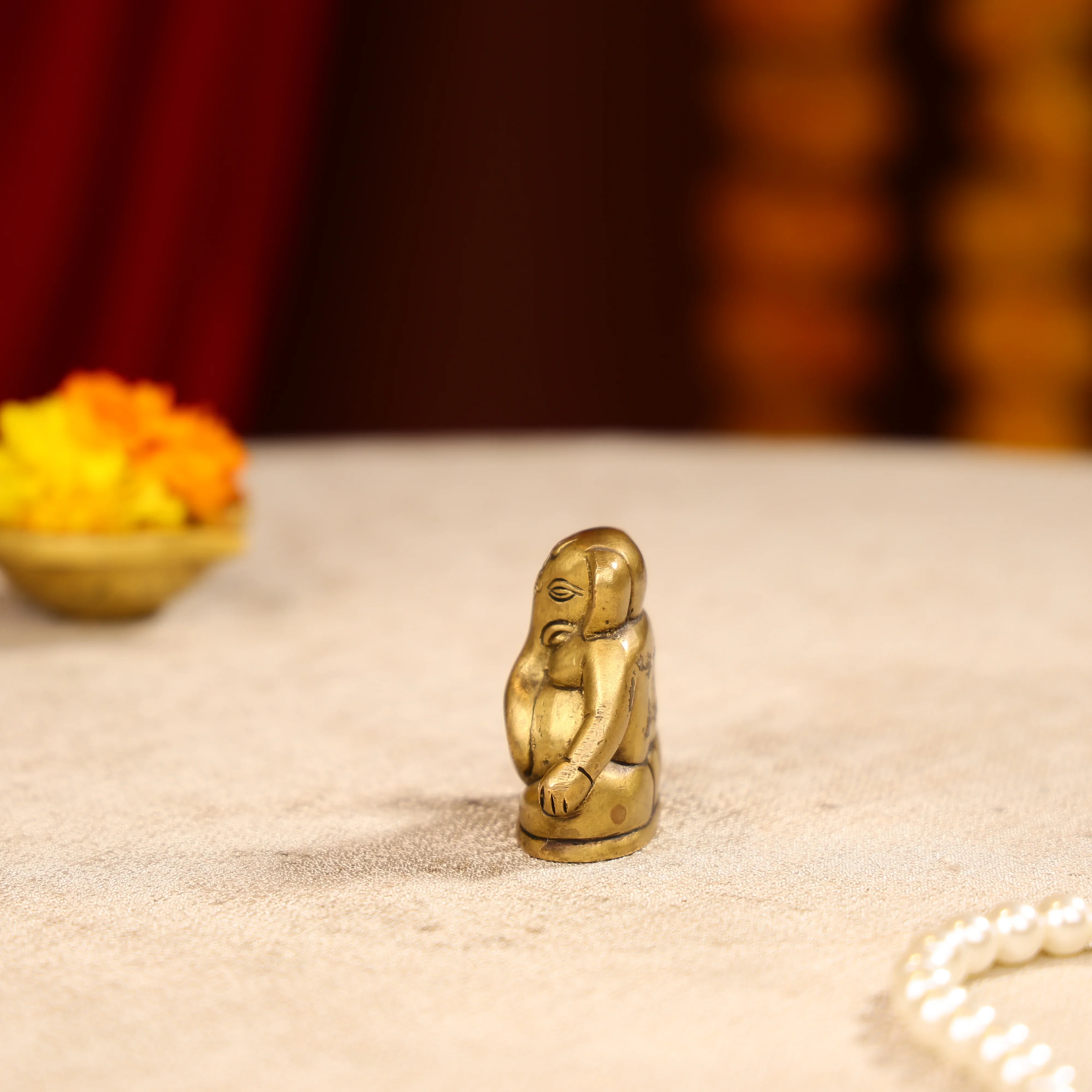 2" Brass Modern Lord Ganesha Idol - Image 3
