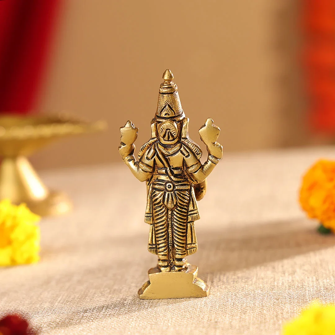 4.5" Brass Superfine Lord Balaji Idol - Image 4