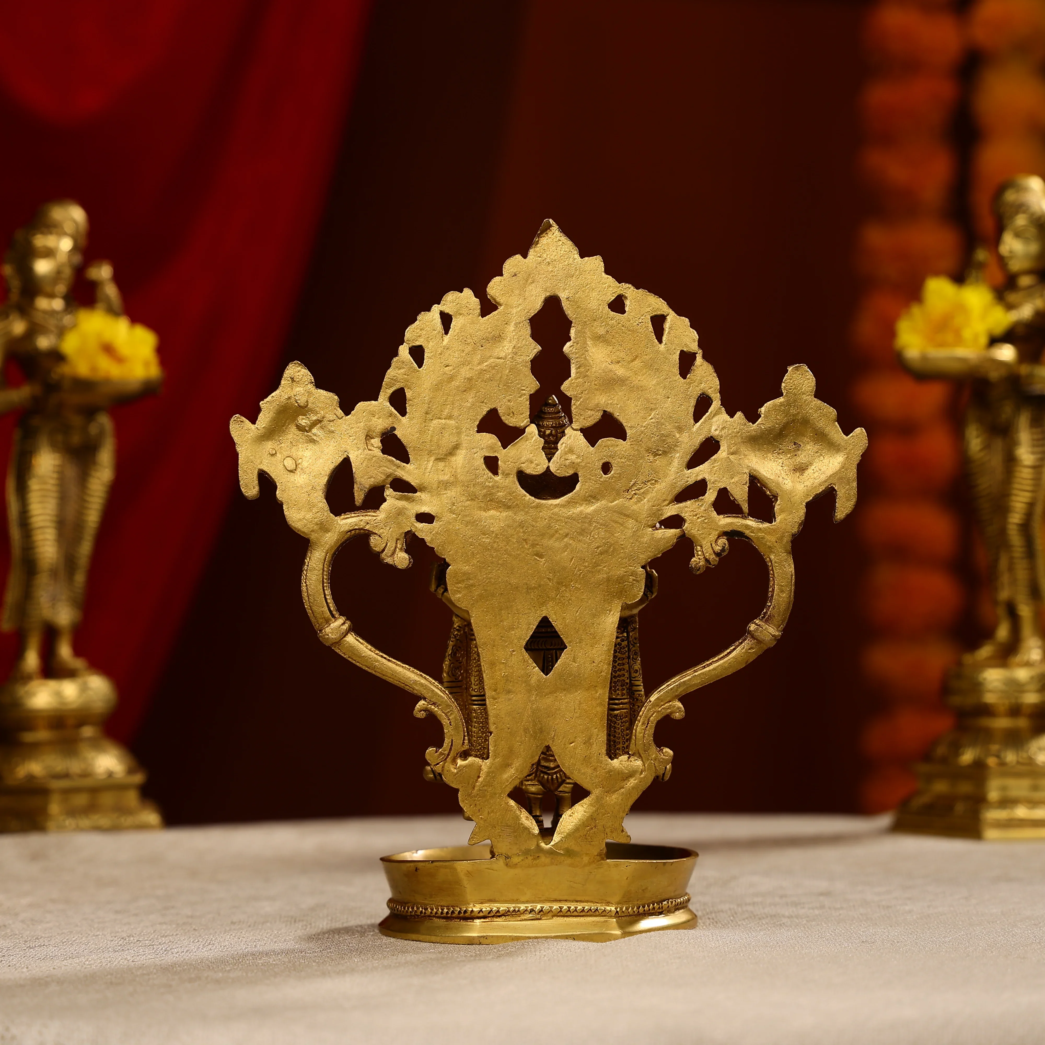 10" Super Fine Brass Tirupati Balaji Venkateshwara Idol - Image 7