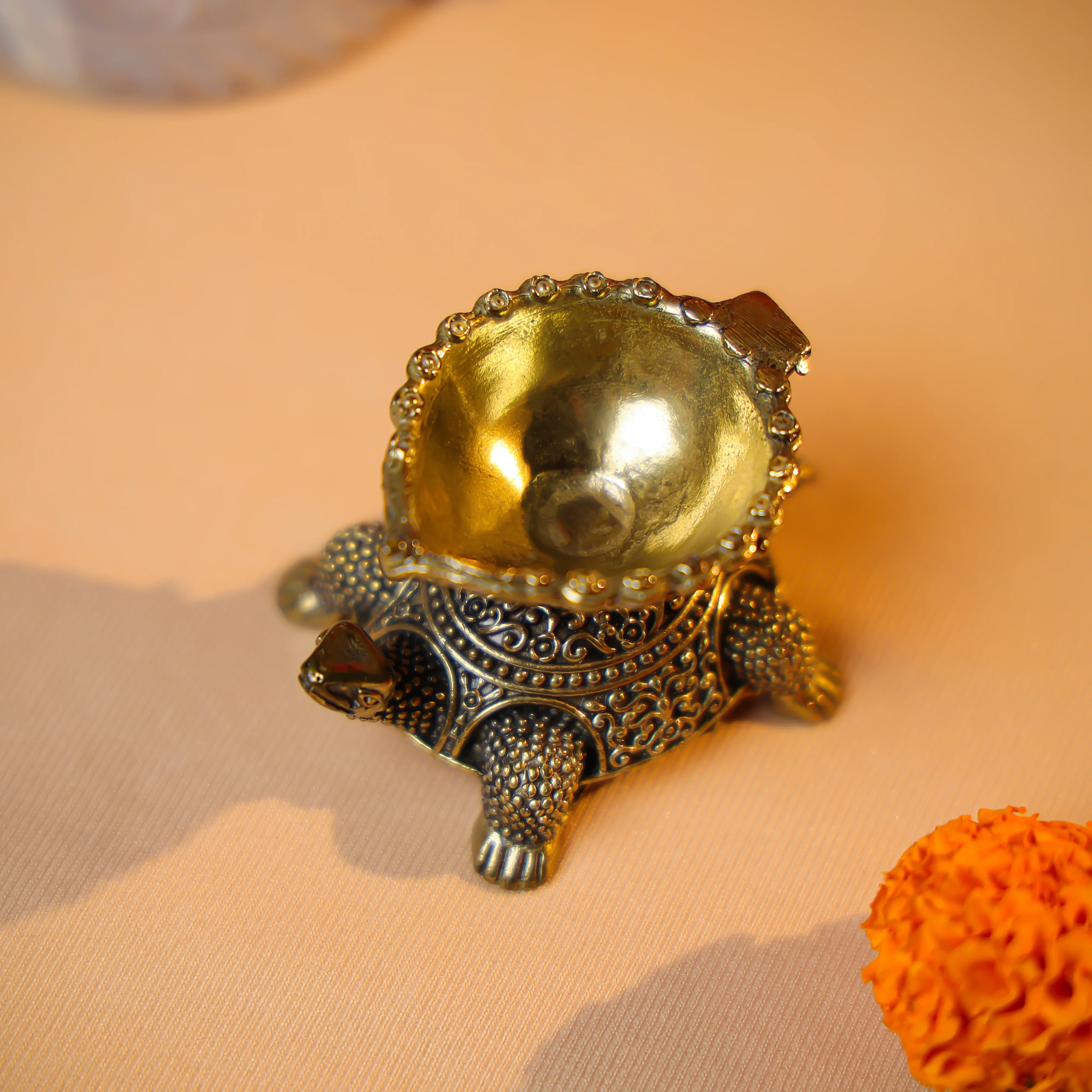 Brass Turtle Diya - Image 4