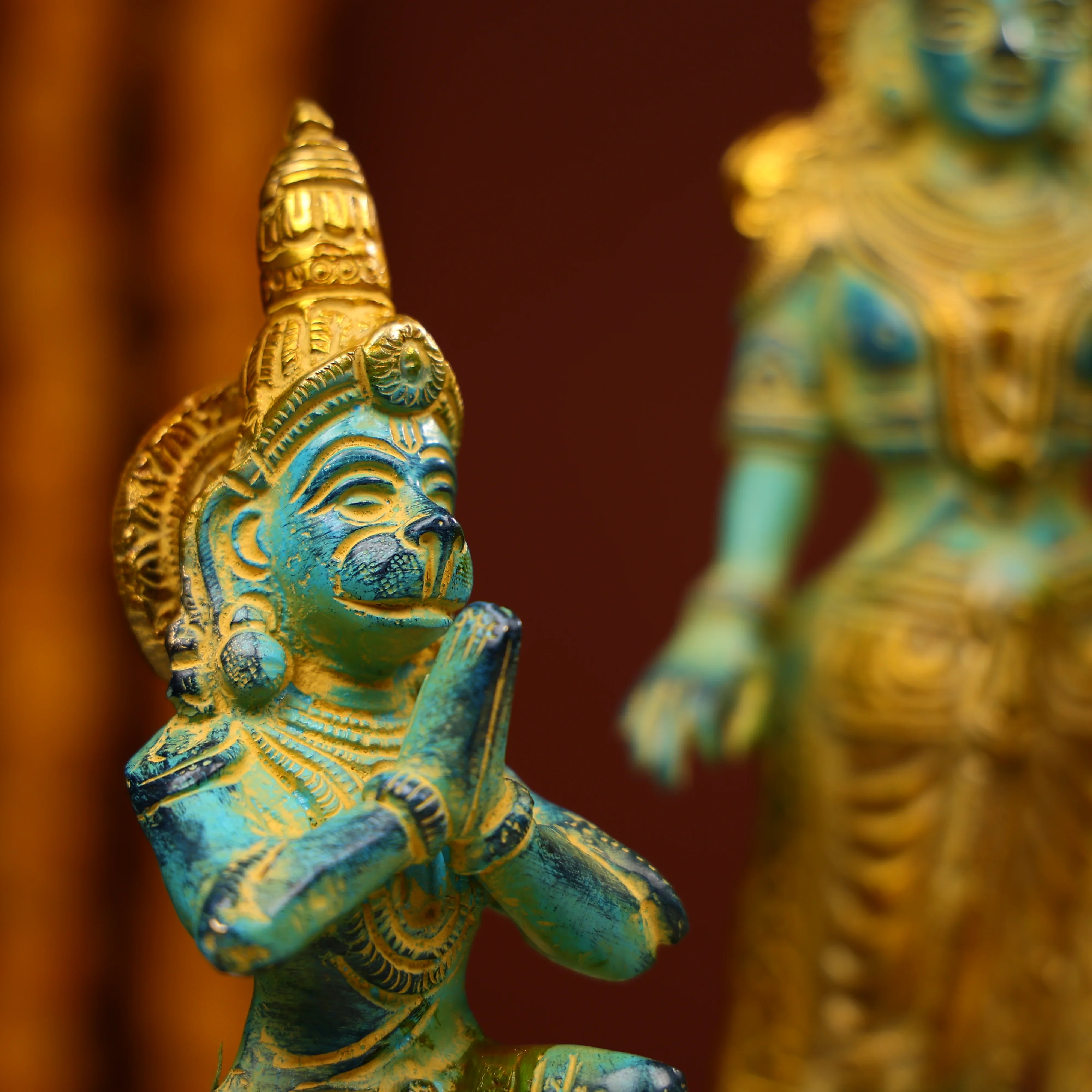 Coloured Brass Ram Darbar Statue - Image 10