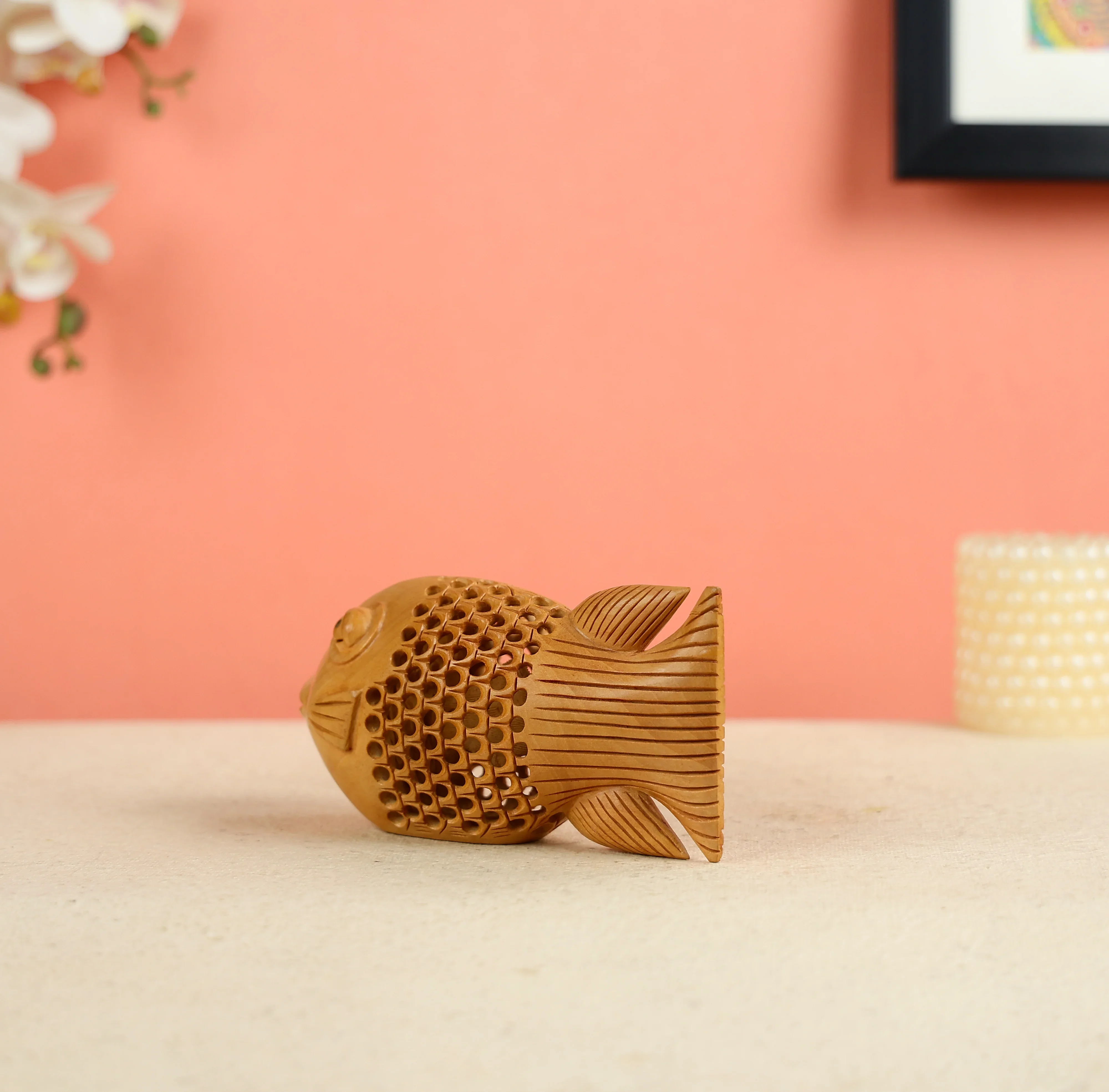 Hand Carved Wooden Fish - Image 2