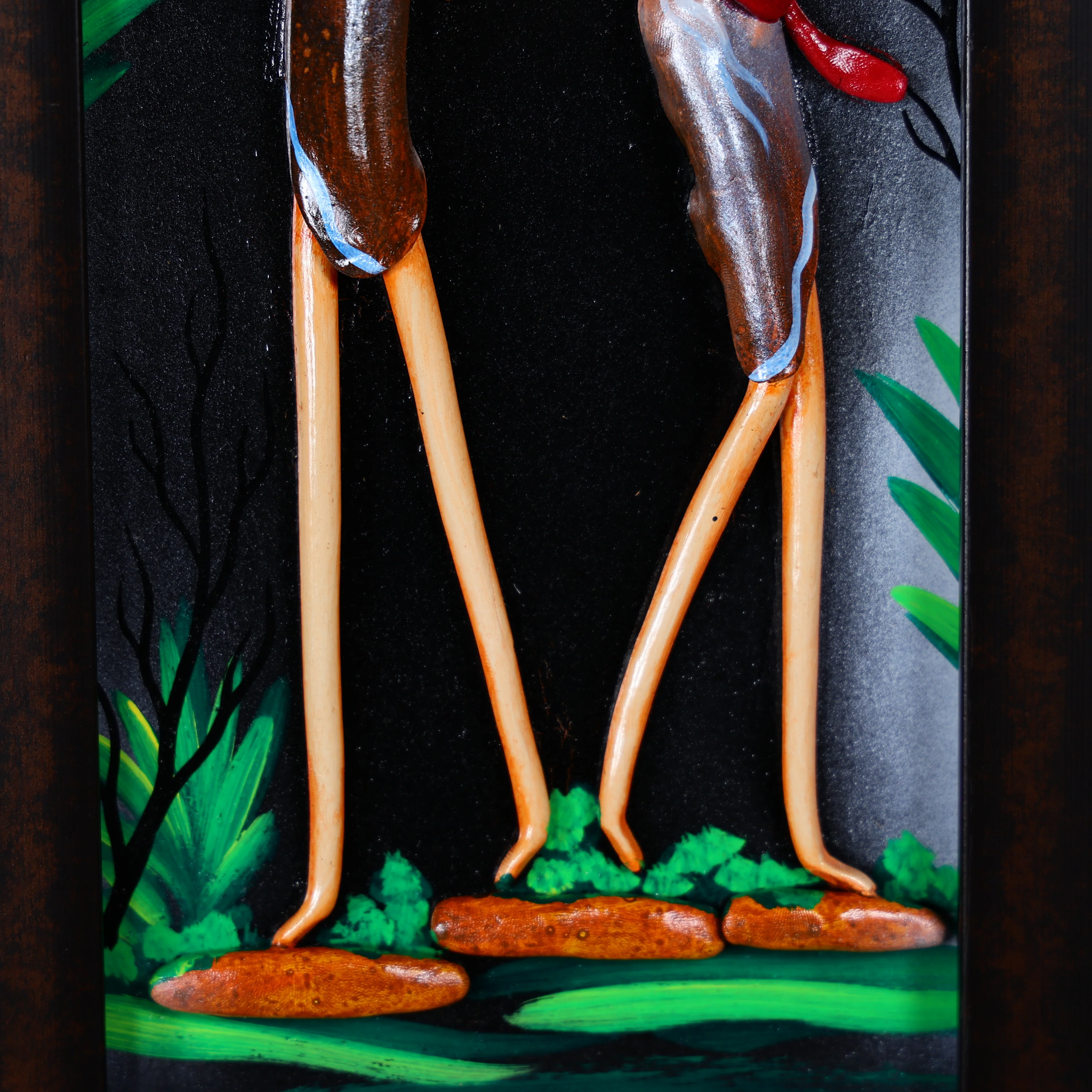 23" Hand Painted Clay Wall Art in Multicolored Finish - Vertical - Image 3