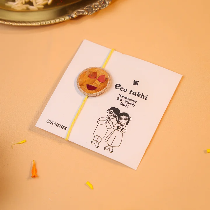 Joyful Heart Eyes Handcrafted Rakhi - Image 3