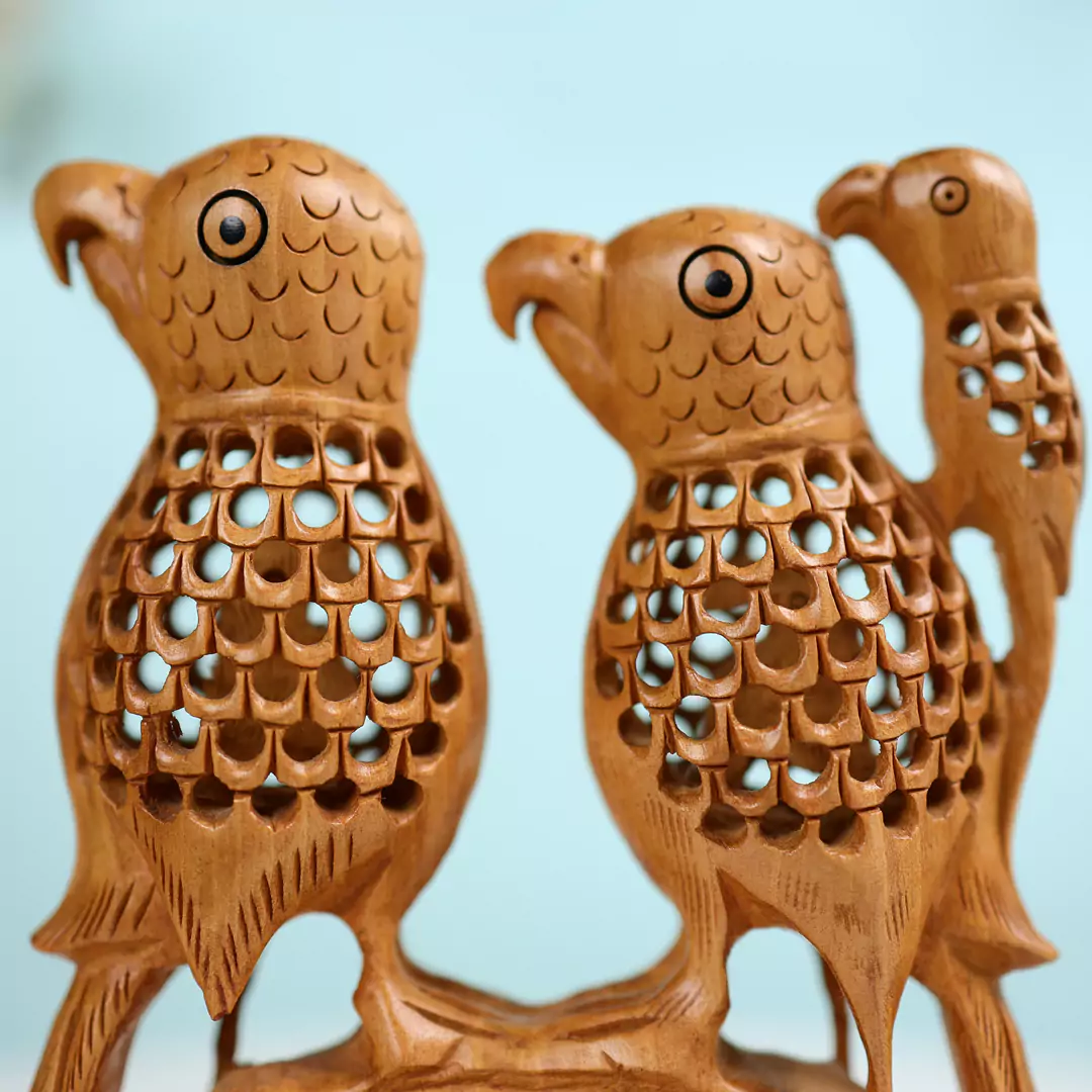 Kadam Wood Parrot Family - Image 4