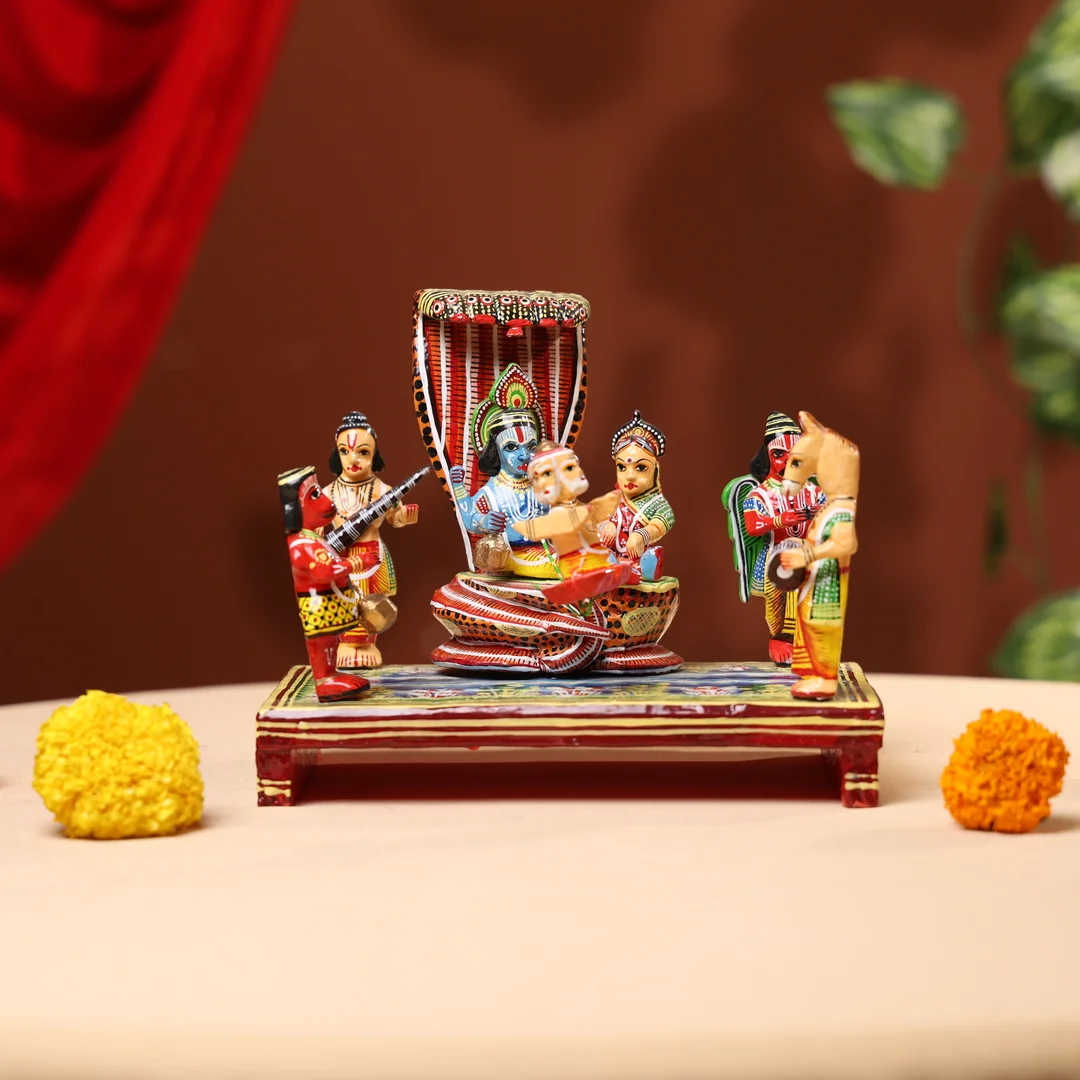 Lacquer Wooden Handpainted Lord Jaganath