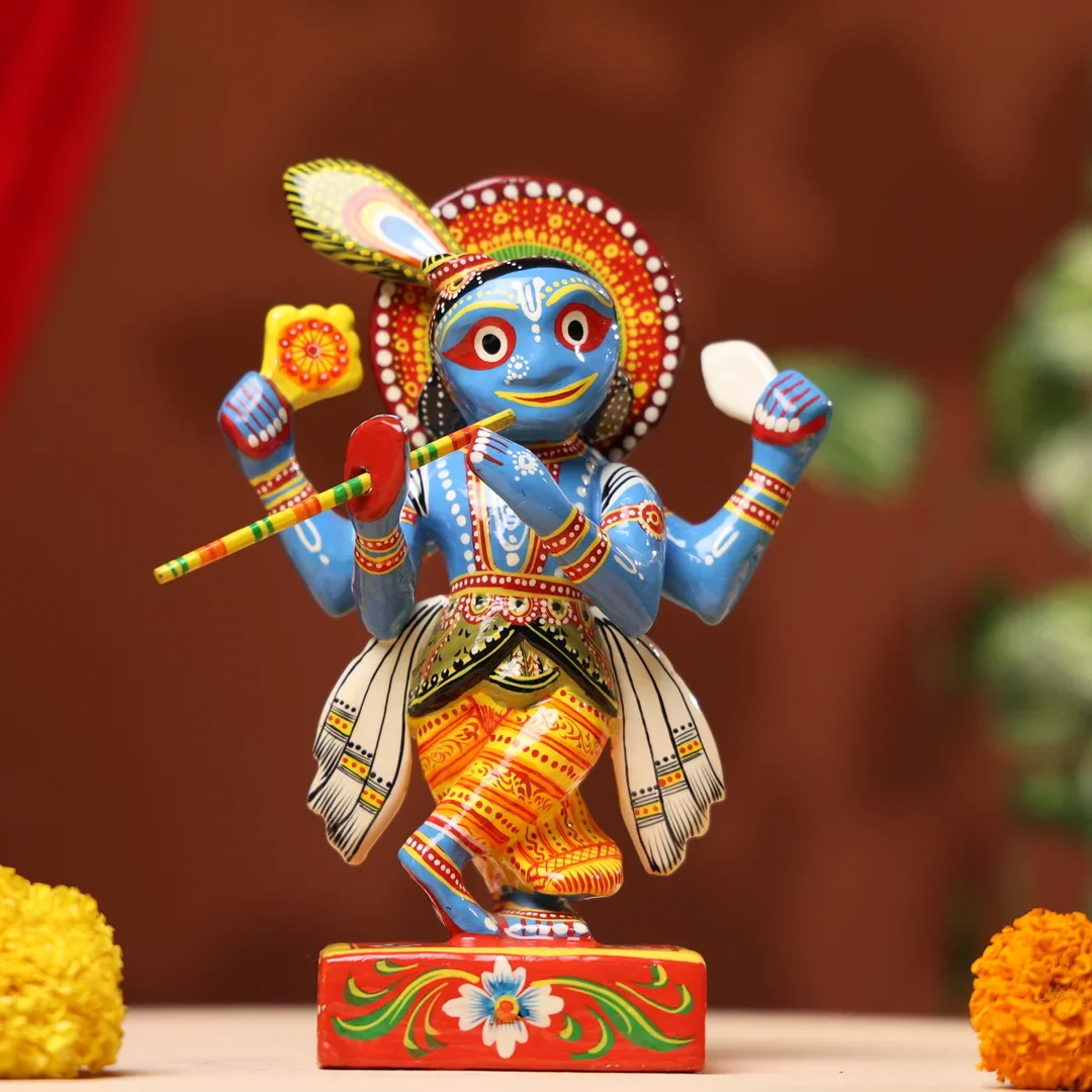 Lacquer Wooden Handpainted Lord Shrinath