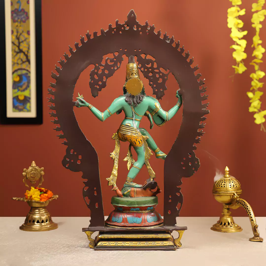 Multi-Colour Brass Nataraj Idol - Image 3