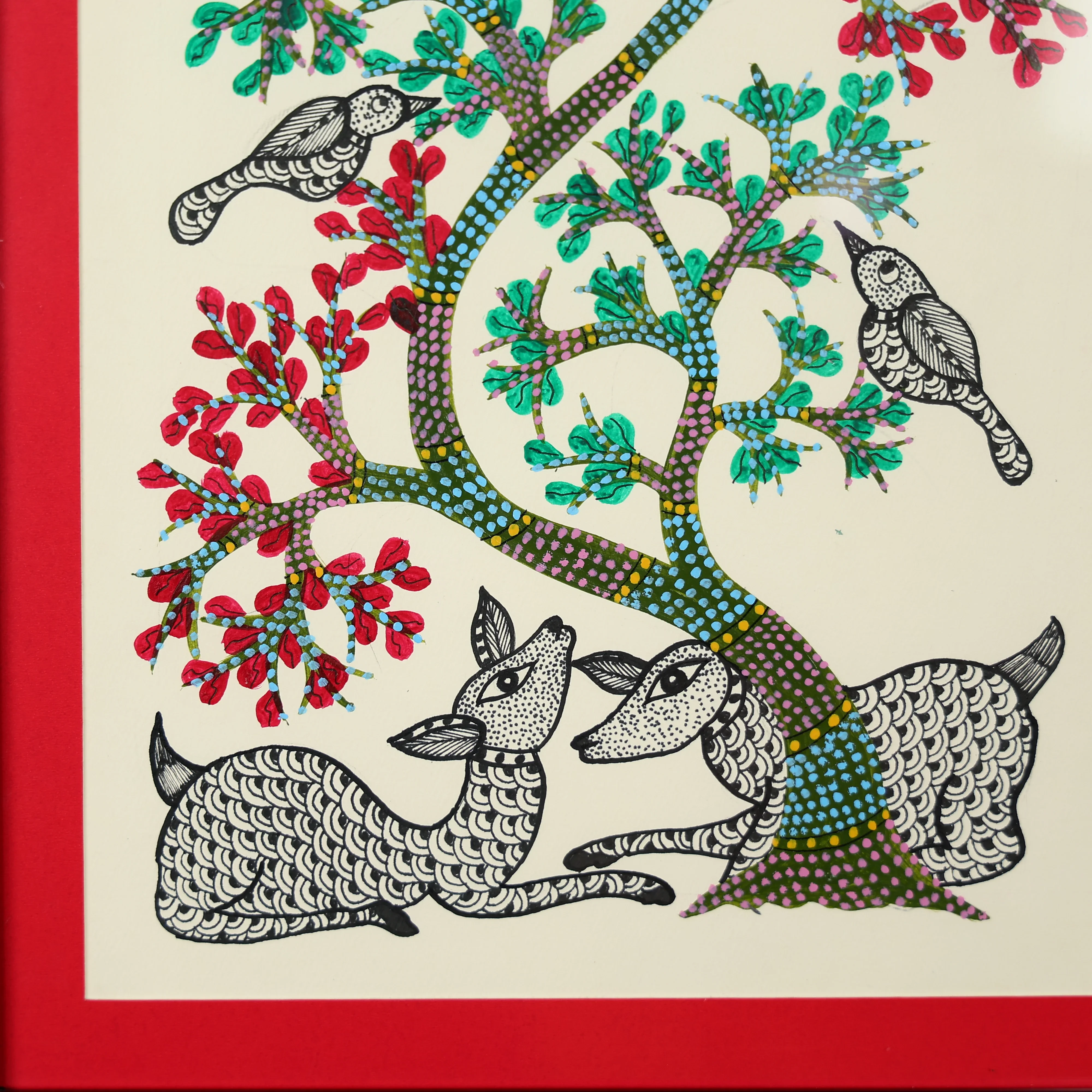 Painting Of Deer Resting Under A Tree - Image 3
