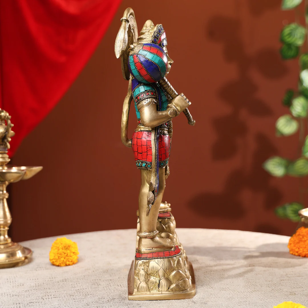 Sanjeevani Lord Hanuman With Stone Work - Image 4