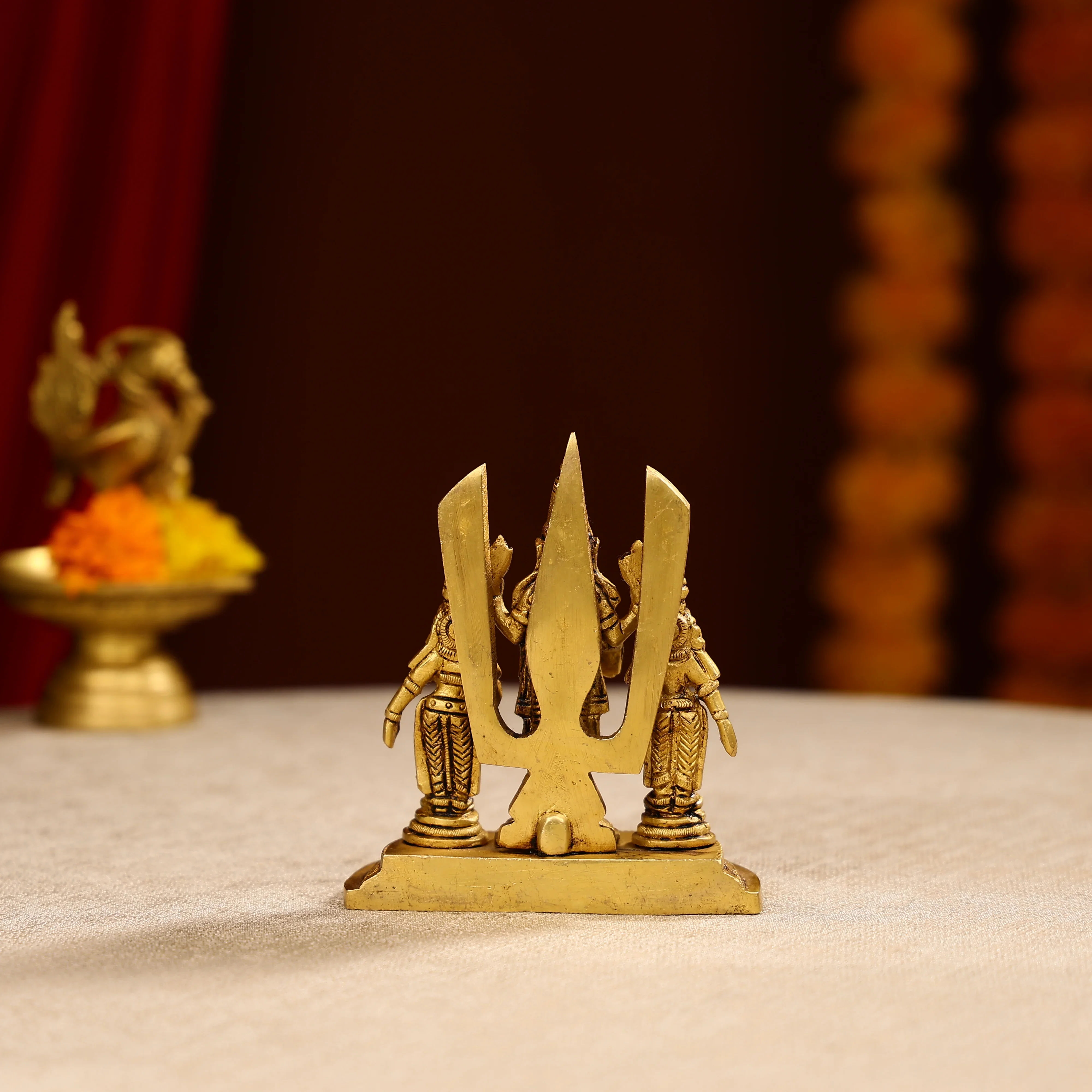 5" Super Fine Brass Naman Balaji With Ali Bali Idol on Single Panel - Image 4