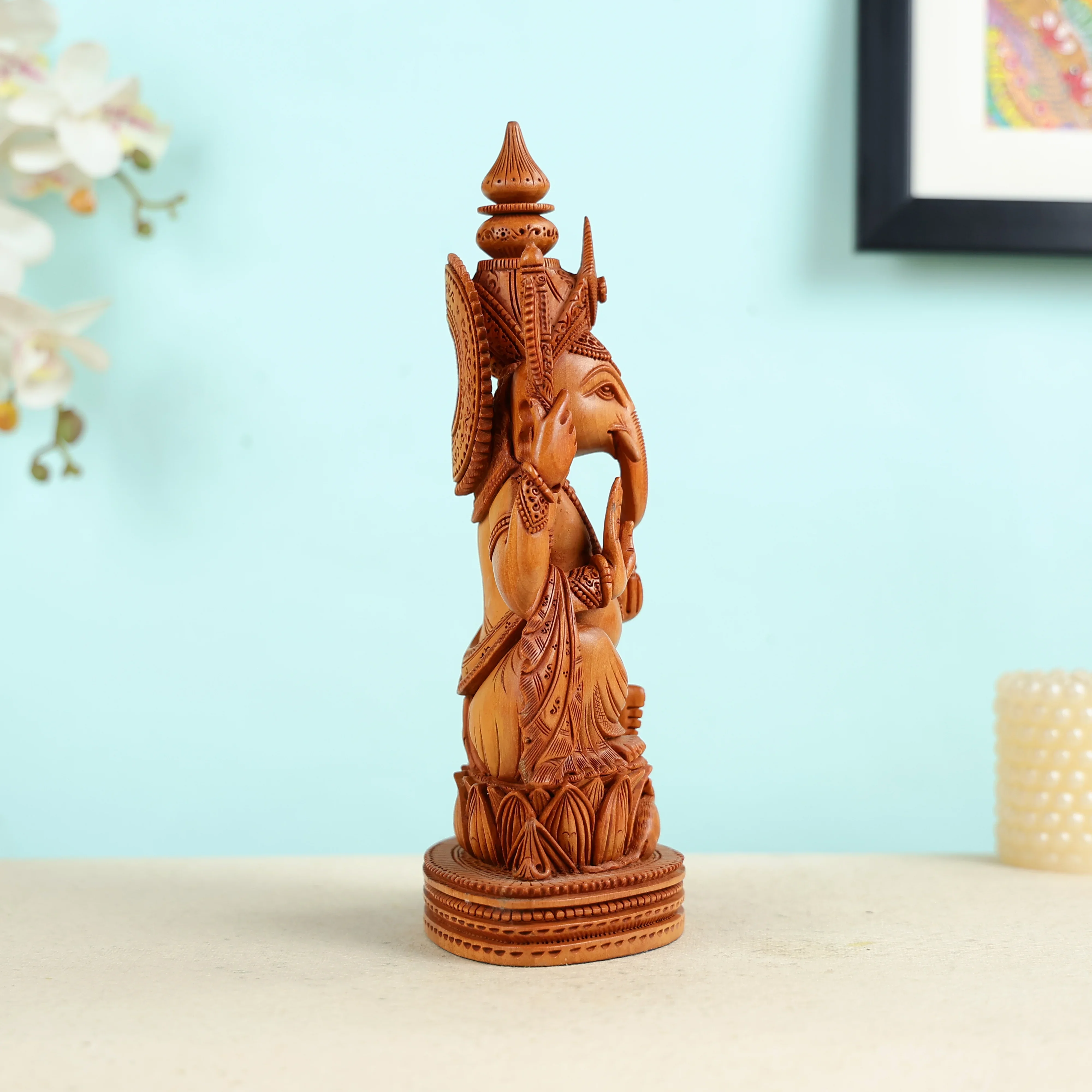 Super Fine Hand Carved Ganesh Ji Statue - Image 4