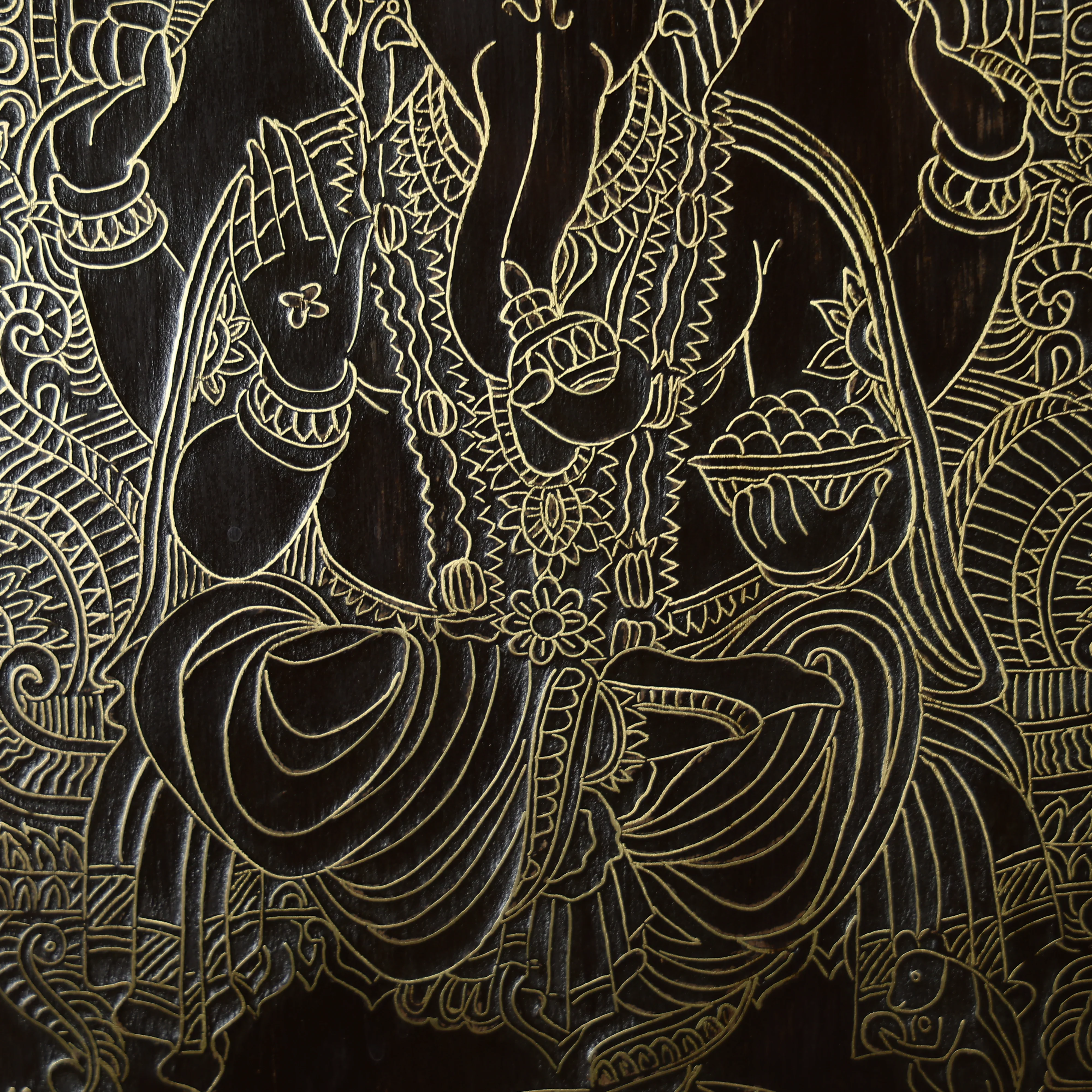 21" Tarkashi Crafted Lord Ganesha Wall Art - Image 4