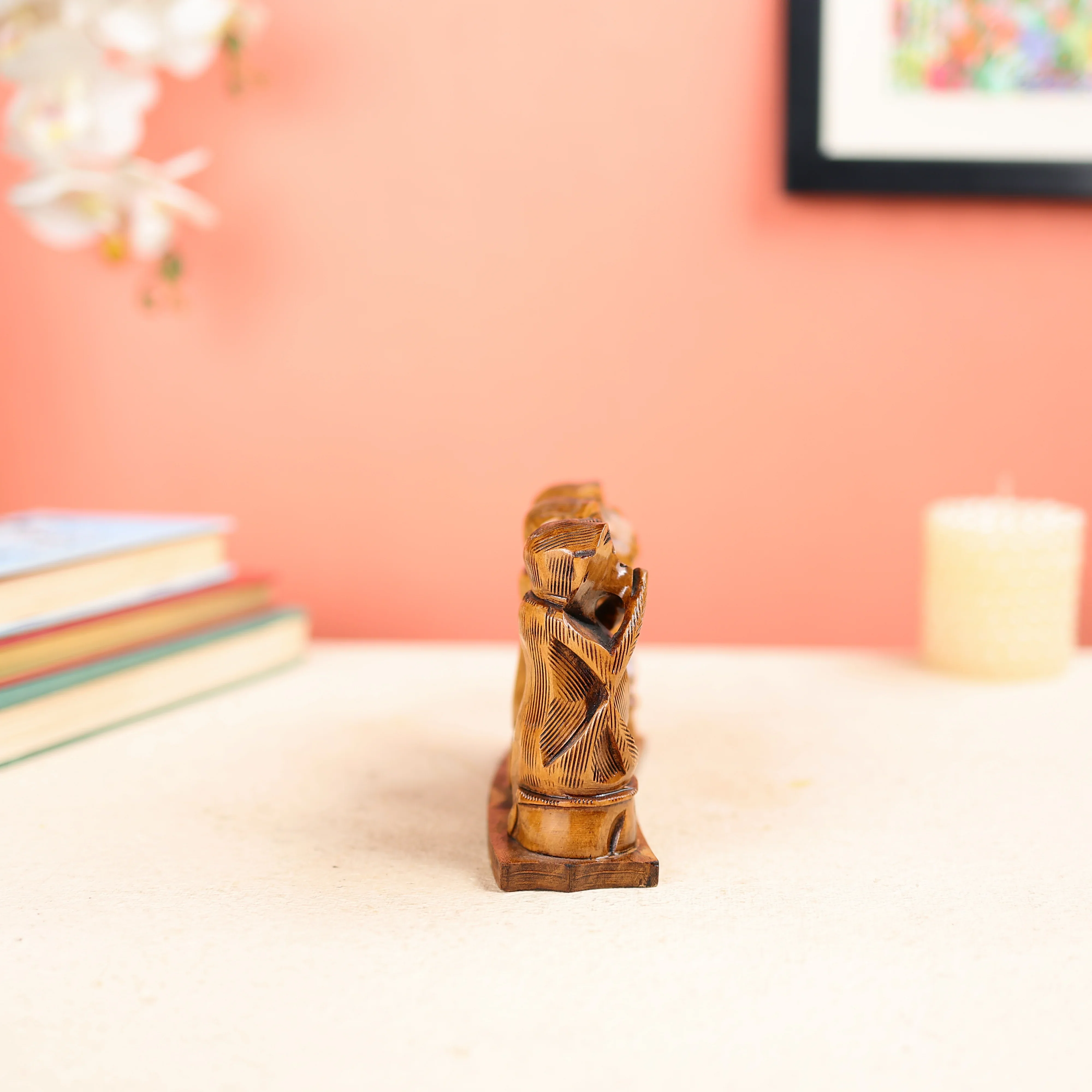 Wooden Gandhiji's Three Monkey Set - Small - Image 4