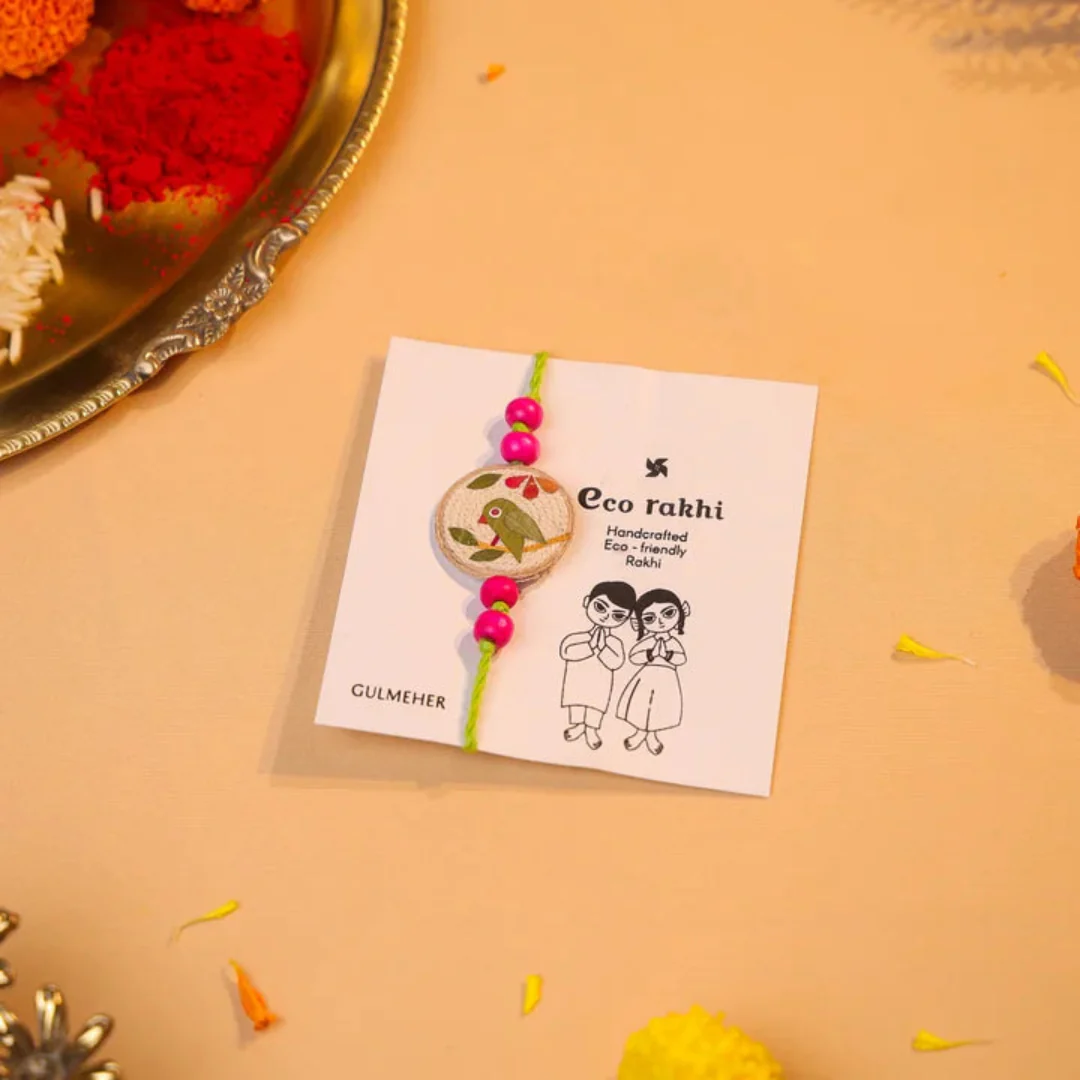 Vibrant Tota Eco-friendly Rakhi - Image 3