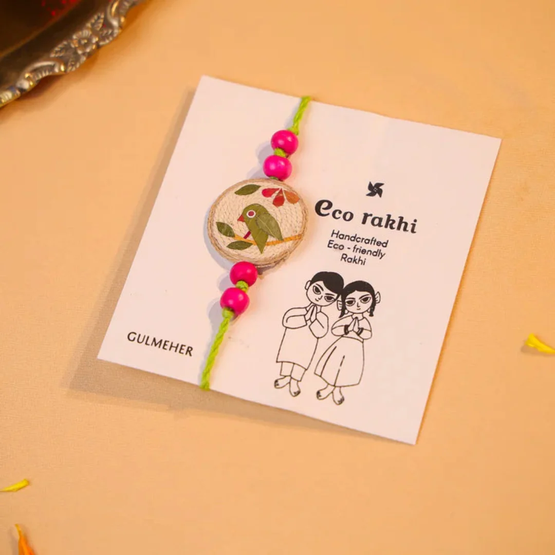 Vibrant Tota Eco-friendly Rakhi - Image 4