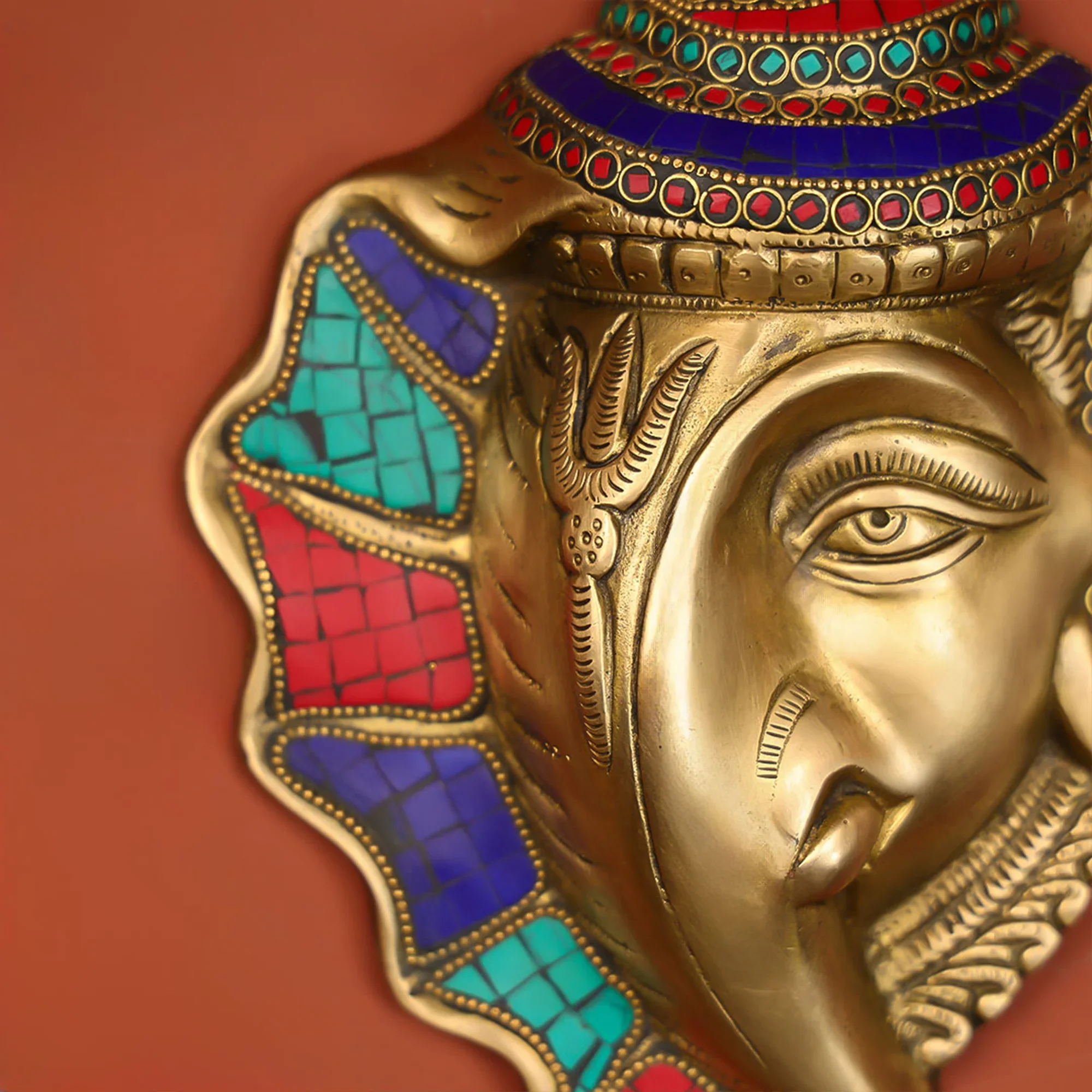 Wall Hanging Idol Ganesh Mask Statue - Image 3